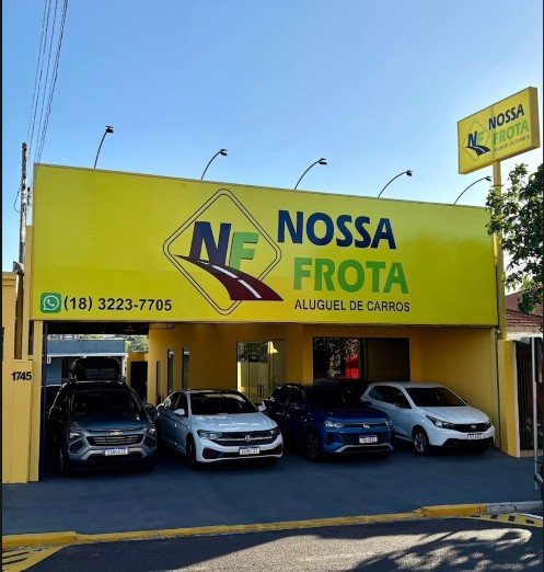Fachada da Nossa Frota Aluguel de Carros, em Presidente Prudente